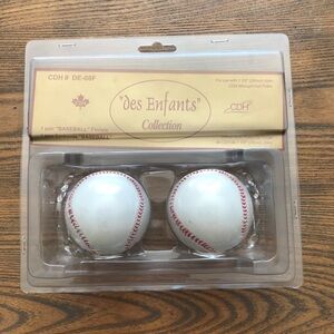 🎄 CDH baseball finials 2  in package red/white NIB